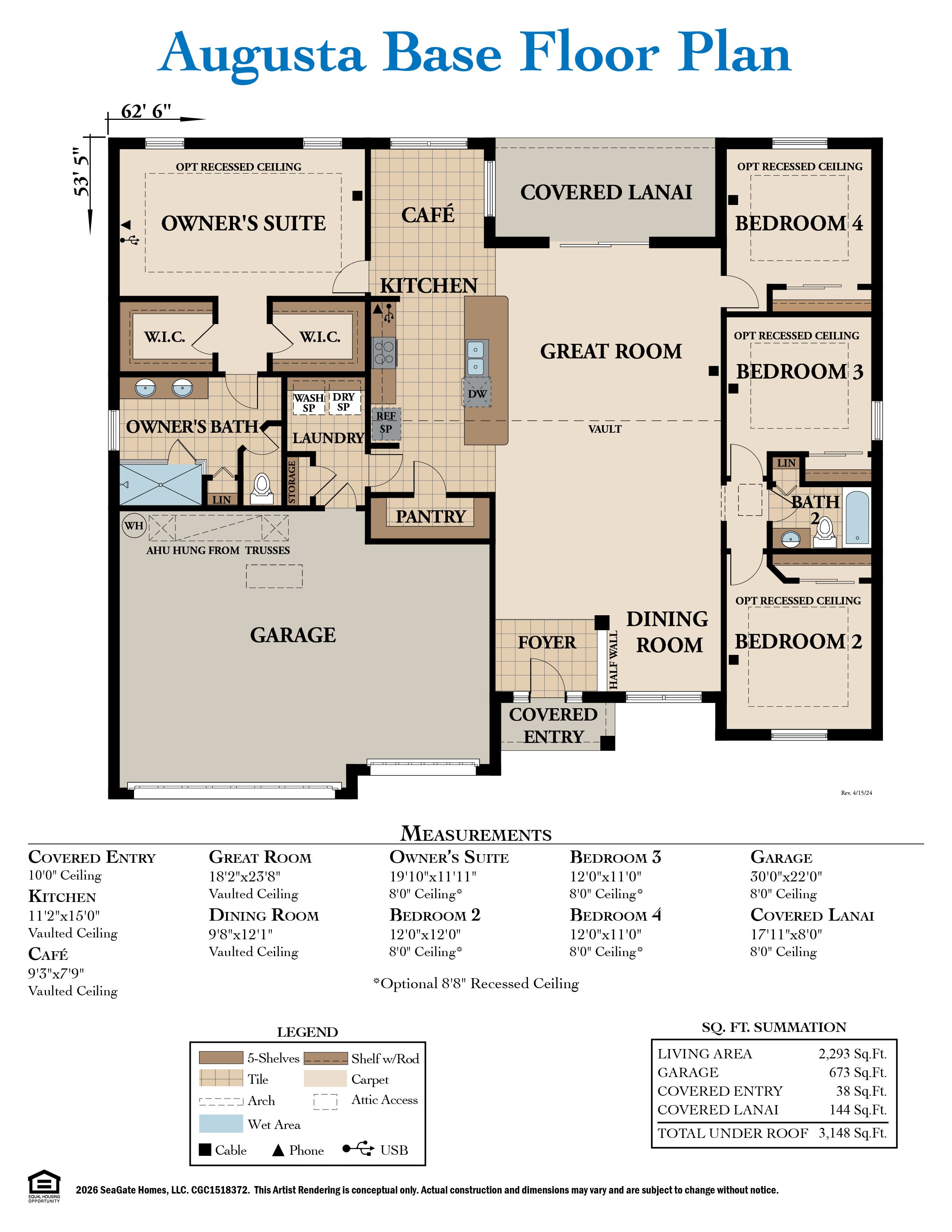 Augusta Base Floorplan
