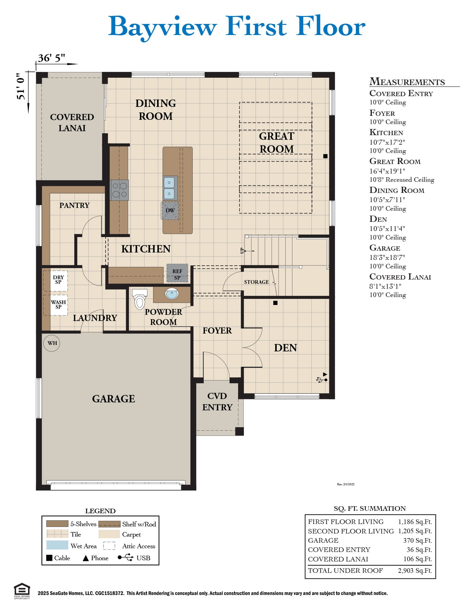 Bayview Base First Floor Plan