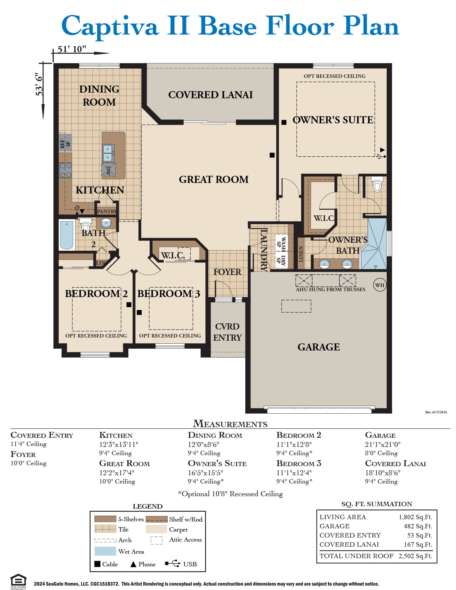 Captiva II Base Floor Plan