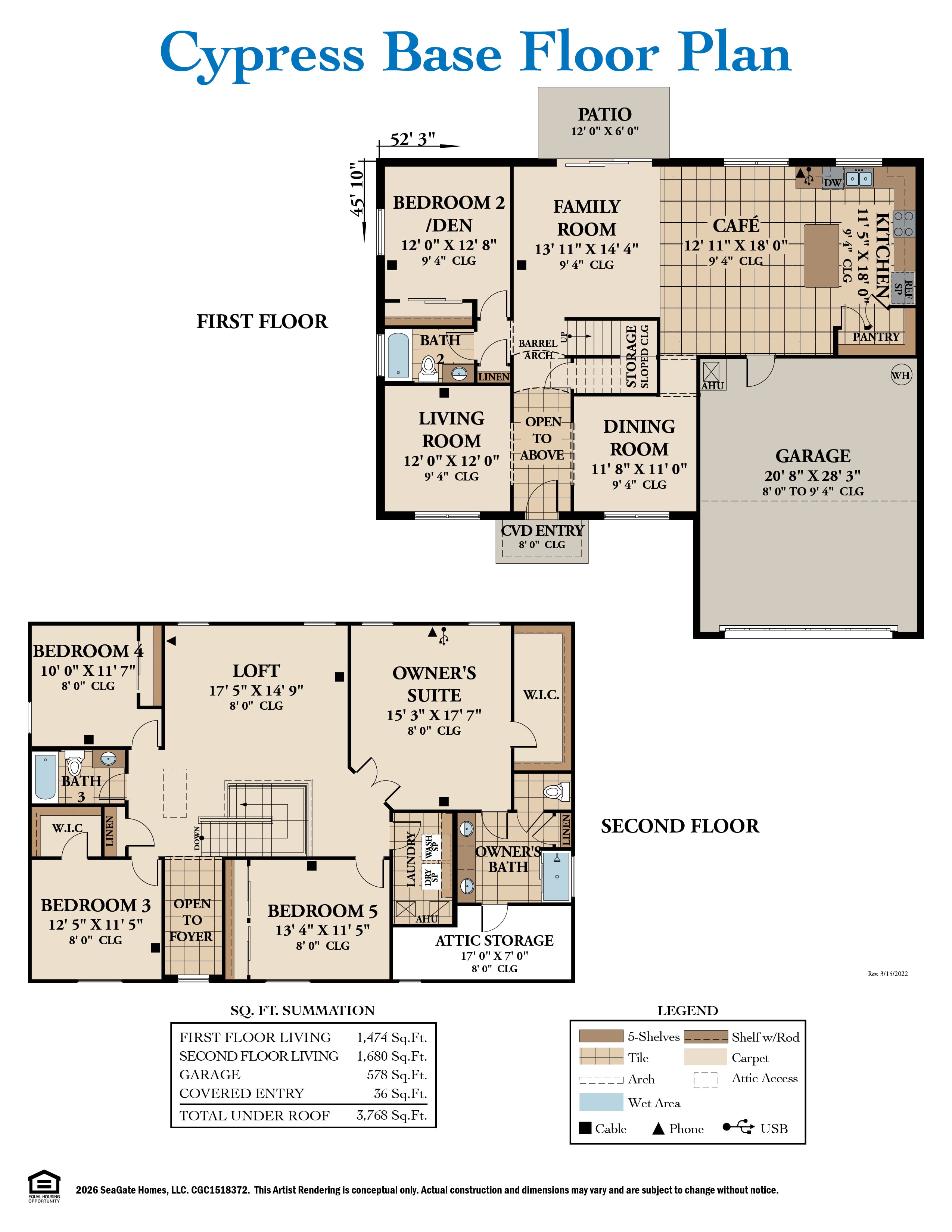 Cypress Base Floor Plan