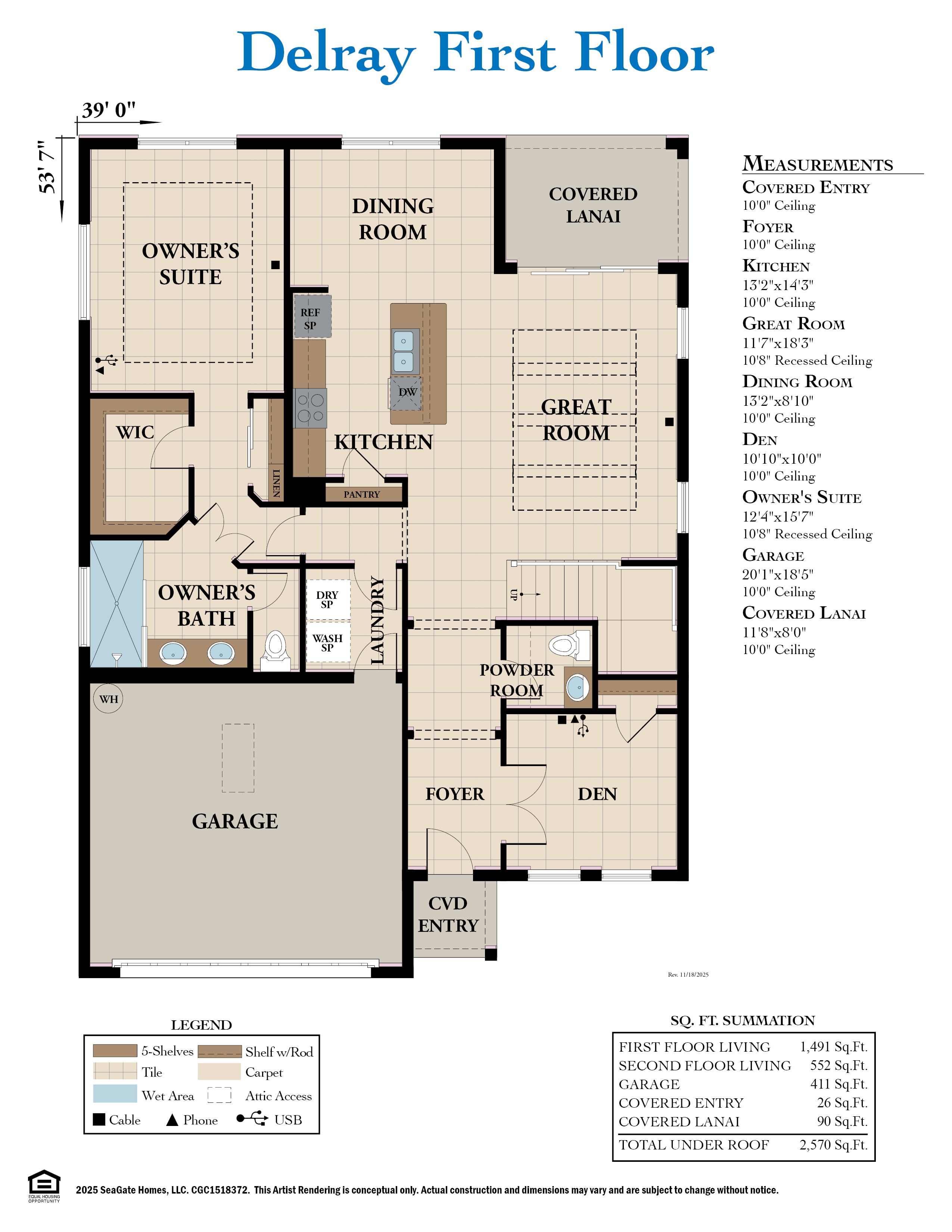 Delray Base First Floor Plan