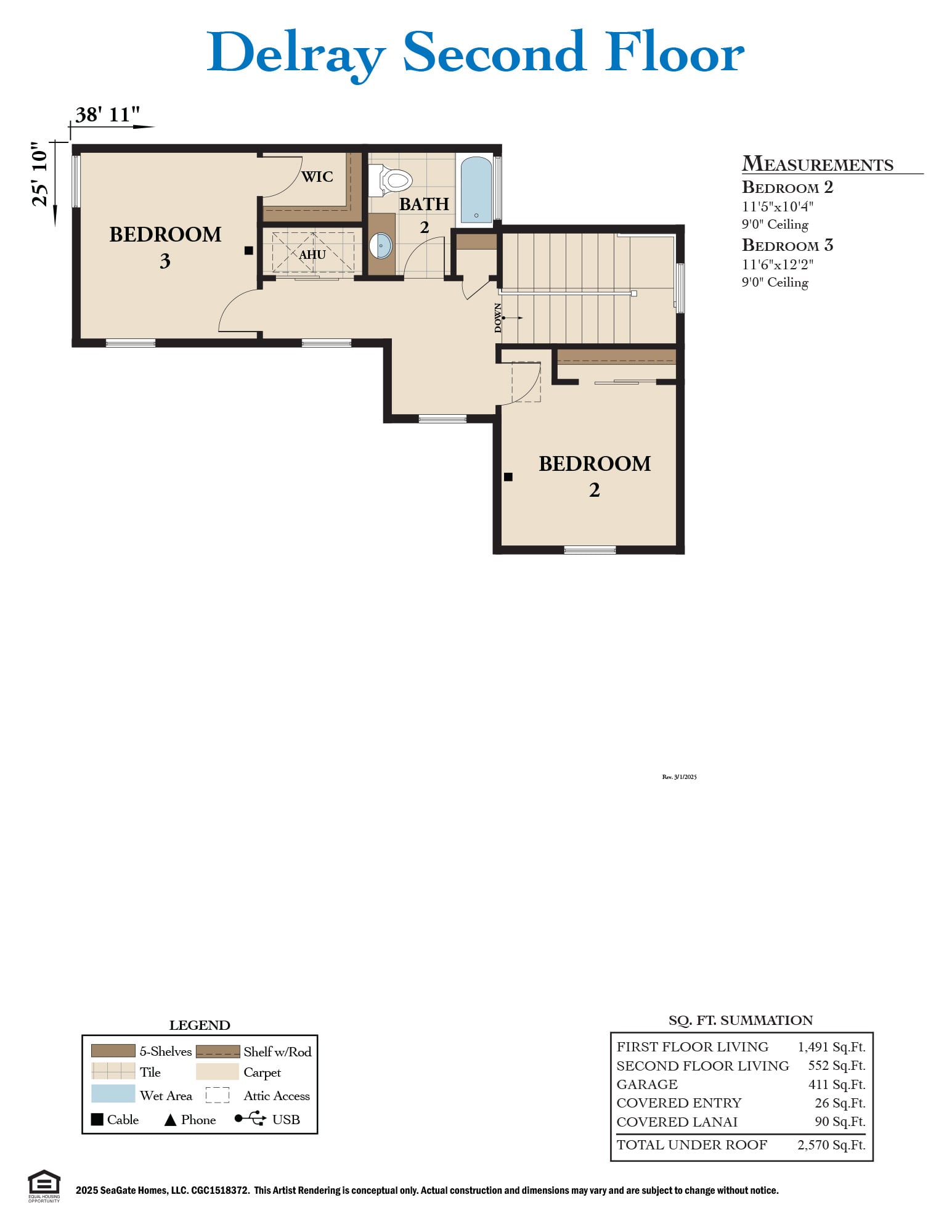 Delray Base Second Floor Plan
