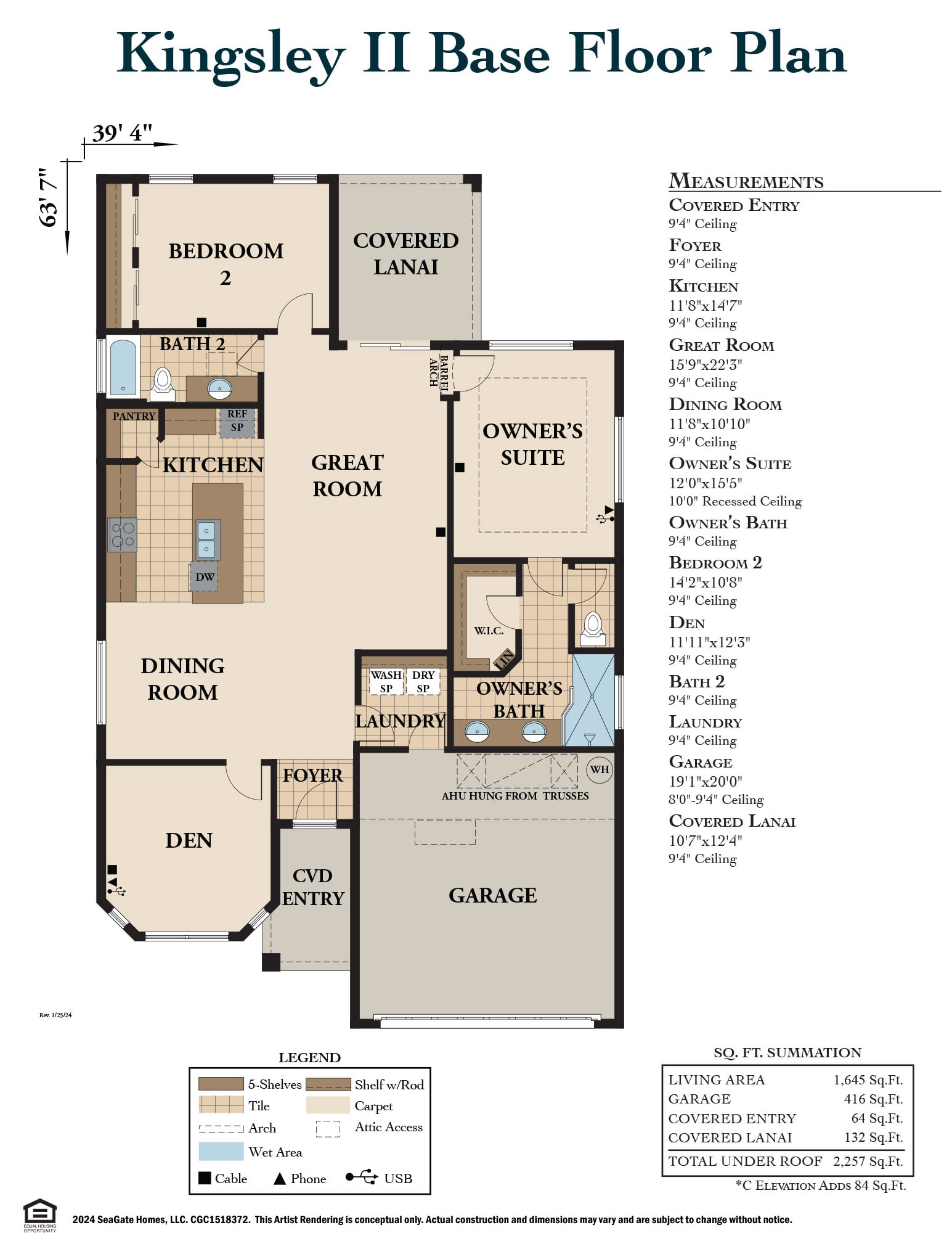 Kingsley II Base Floor Plan