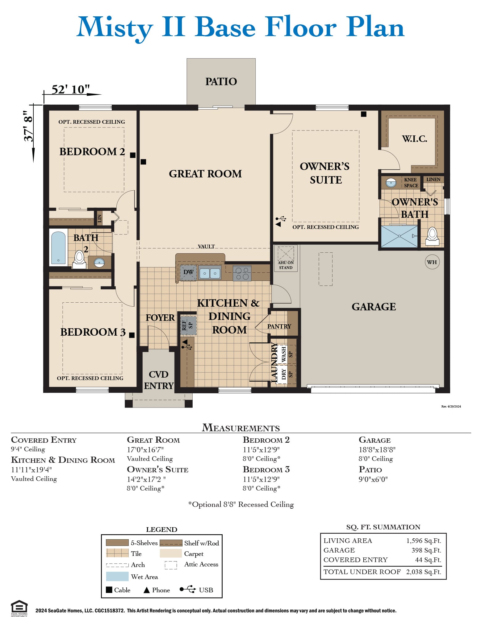 Misty II Base Floor Plan
