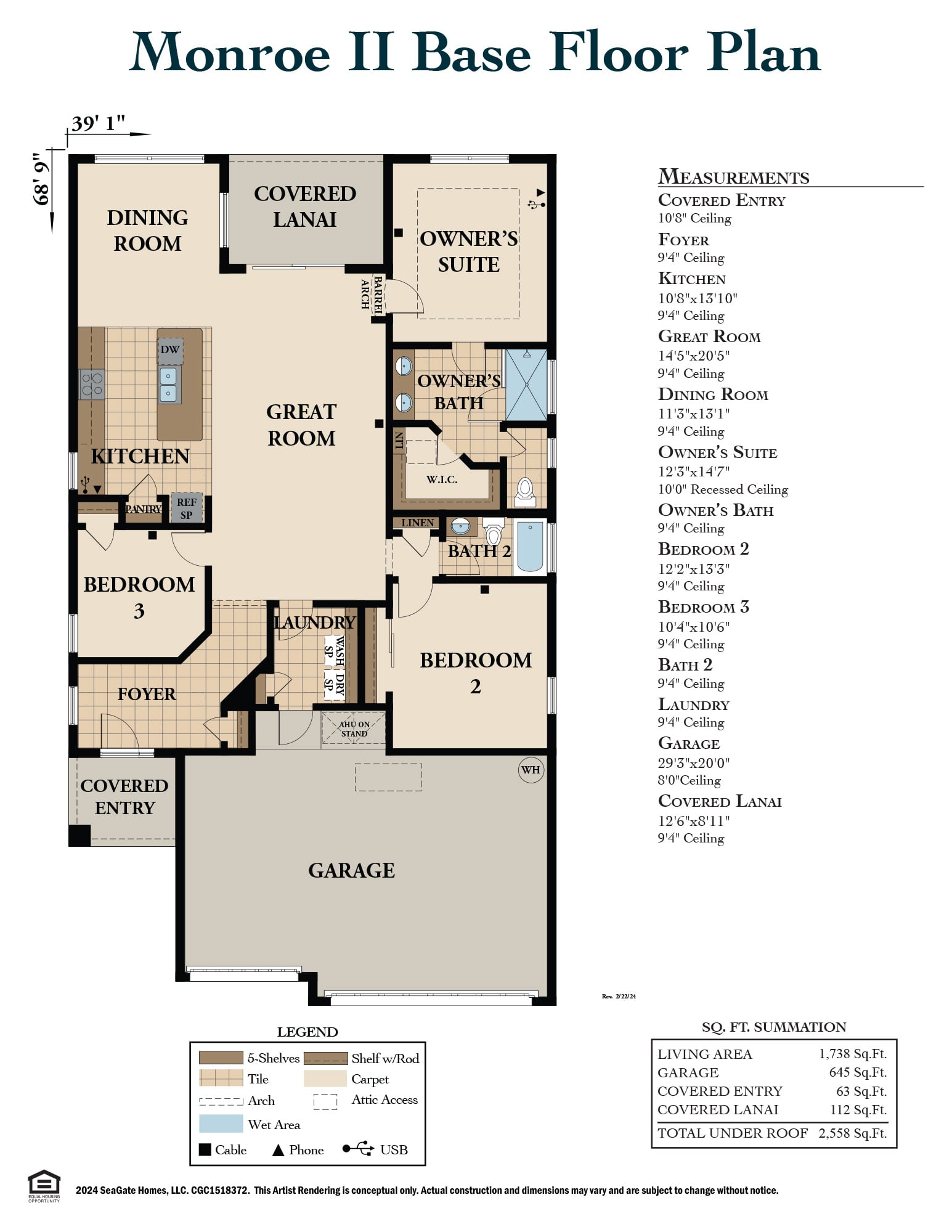 Monroe II Base Floor Plan