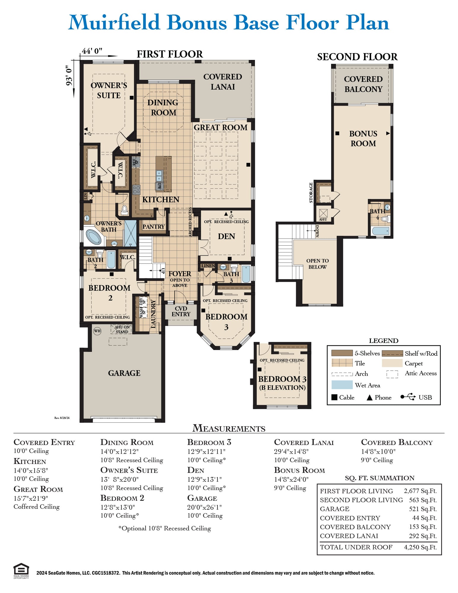 Muirfield Bonus Base Floor Plan