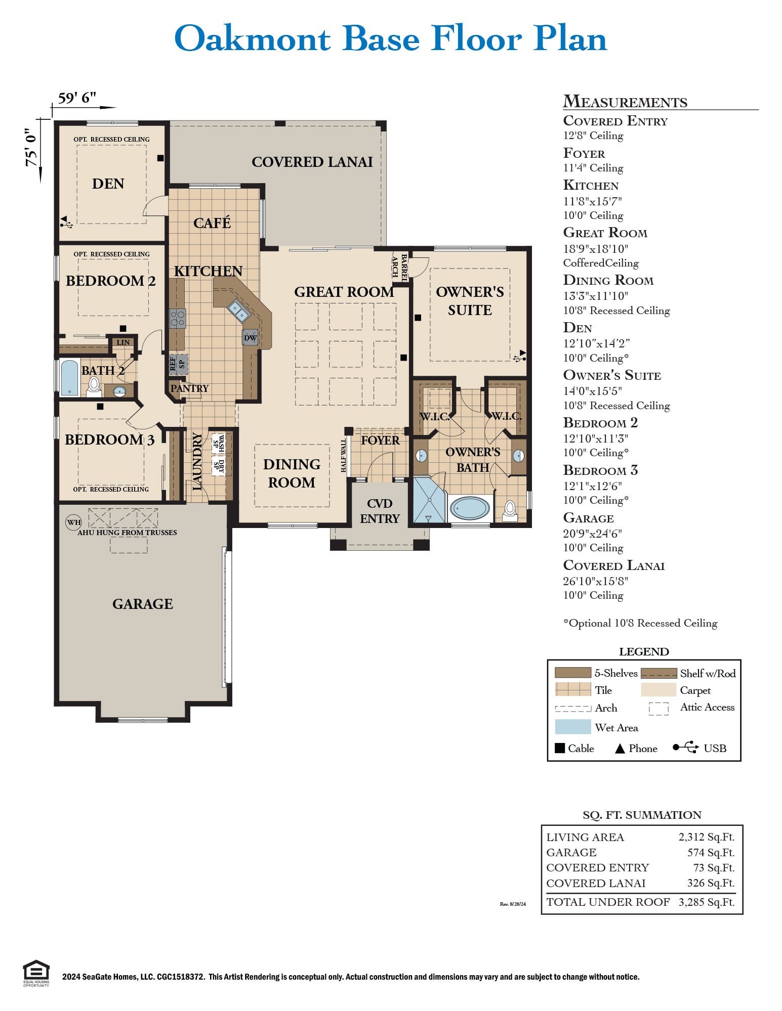 Oakmont Base Floor Plan
