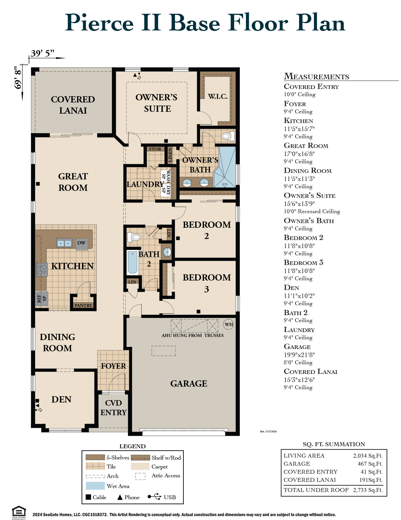 Pierce II Base Floor Plan