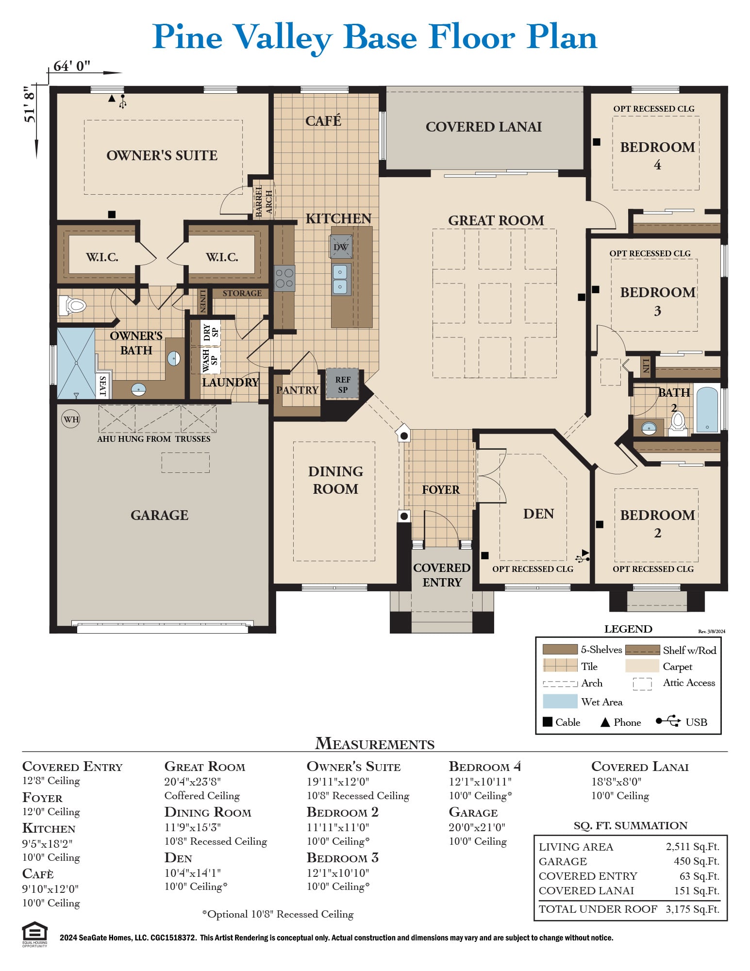 Pine Valley Base Floor Plan