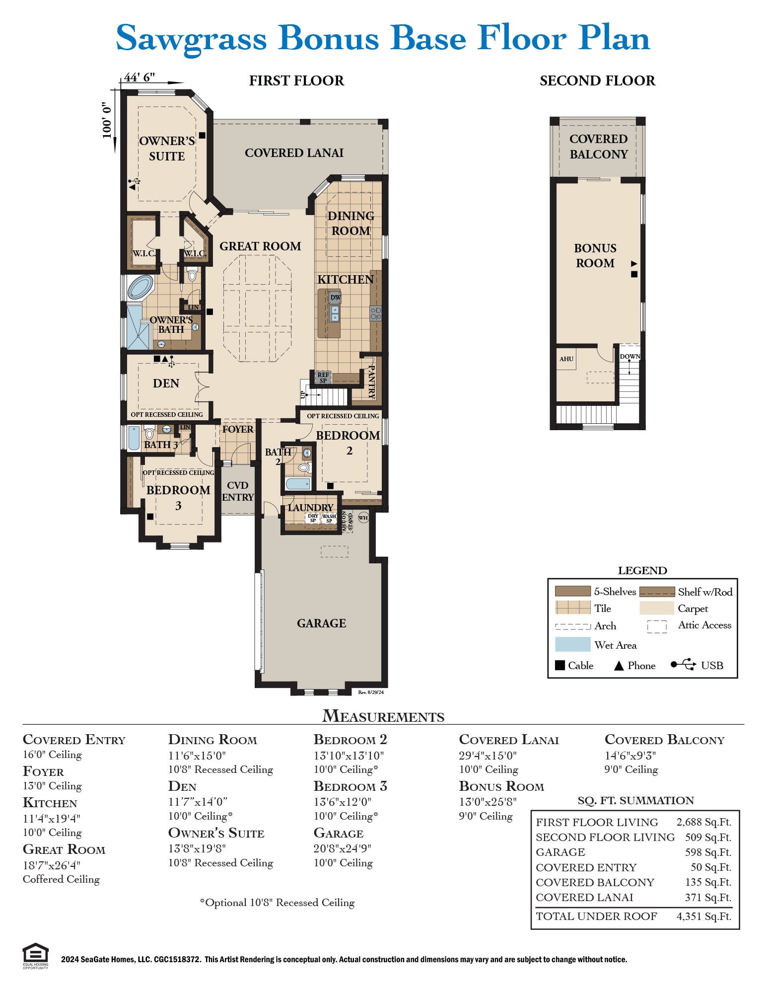 Sawgrass Bonus Base Floor Plan