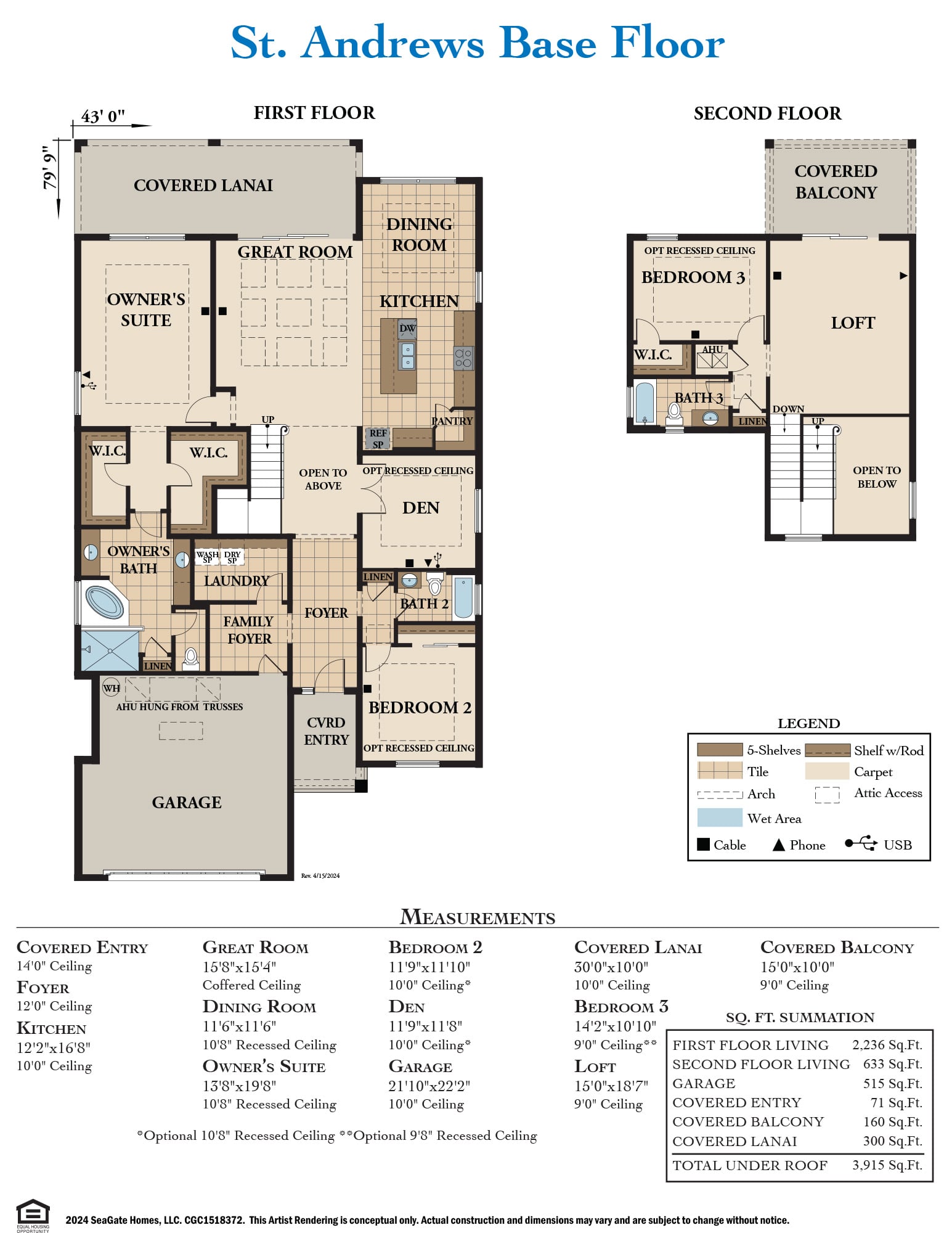 St. Andrews Base Floor Plan