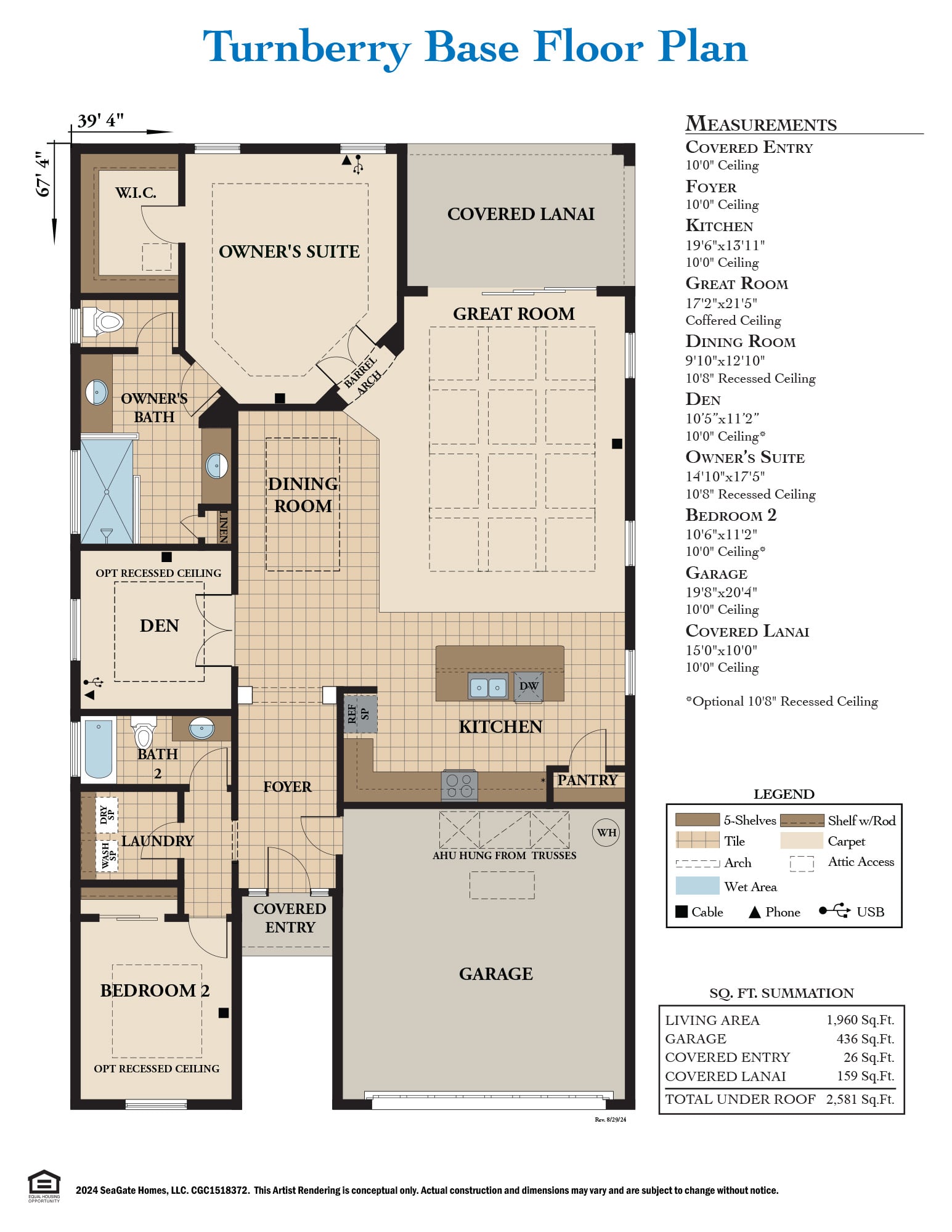 Turnberry Base Floor Plan