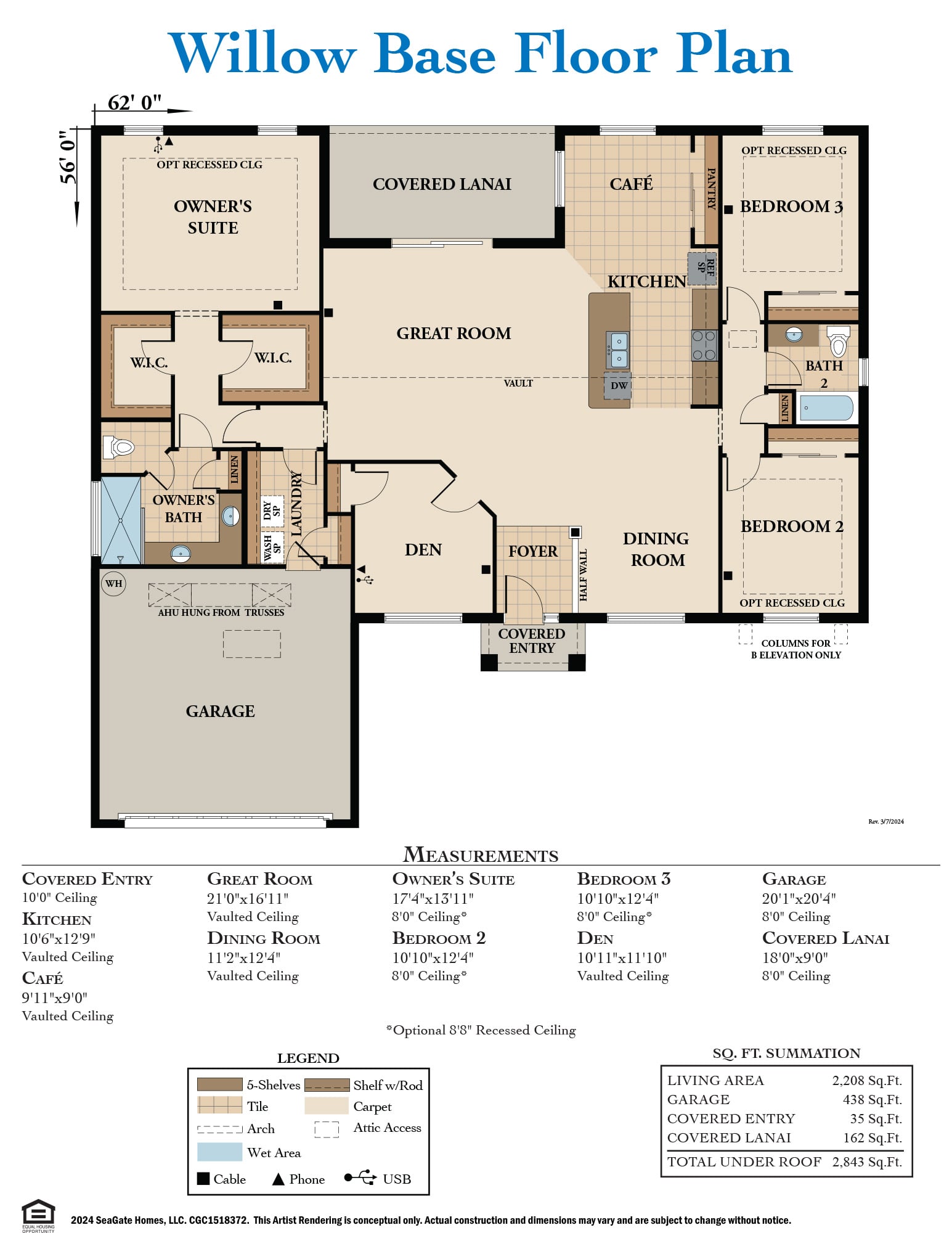 Willow Base Floor Plan